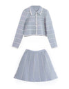 Collared Shirt And Skirt Two Piece Set - BEYAZURA.COM