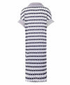 Collared Short Sleeve Printed Short Dress In Gray - BEYAZURA.COM