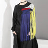 Colorful Patchwork Long Tassel Pullover - BEYAZURA.COM