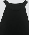 Cotton Ribbed Knit Tank Top In Black - BEYAZURA.COM