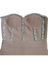 Crystal Beaded Midi Bandage Dress - BEYAZURA.COM