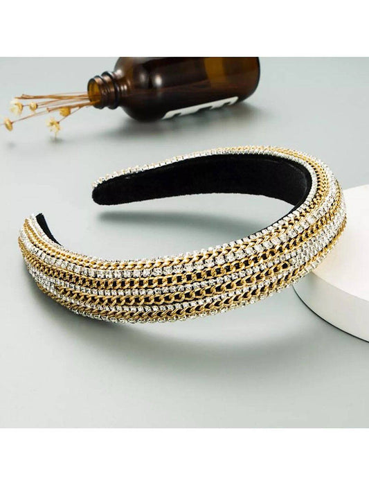 Crystal Metal Chain Headbands - BEYAZURA.COM