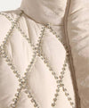 Crystallized Loose Sleeveless Waistcoat In Beige - BEYAZURA.COM