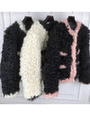Curly Lamb Fur Coat - BEYAZURA.COM