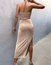 Cutout Backless Strapped Dress - BEYAZURA.COM