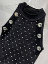 Diamond Beaded Knit Top - BEYAZURA.COM