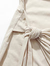 Draped Tie Front Tee Dress - BEYAZURA.COM