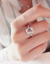 Emerald Cut Gemstone Diamond Ring - BEYAZURA.COM