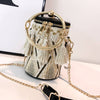 Ethnic Circular Knitted Tassel Handbag - BEYAZURA.COM