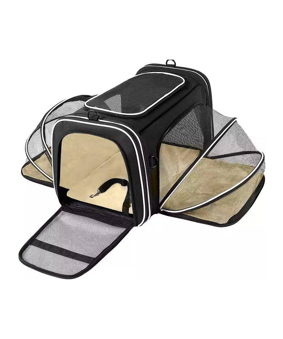 Expandable Foldable Dogs And Cats Carrier Travel Bag - BEYAZURA.COM