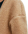 Faux Fur Teddy Cropped Jacket - BEYAZURA.COM
