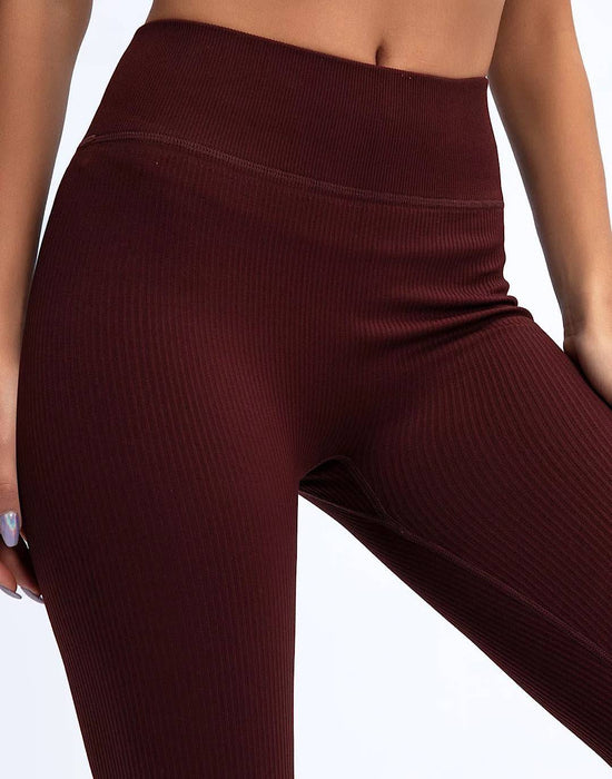 Fitness Crop Top And Long Leggings - BEYAZURA.COM