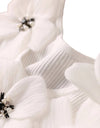 Flower Beaded Knit Tank Top - BEYAZURA.COM