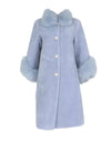 Fox Fur Trimmed Wool Coat - BEYAZURA.COM