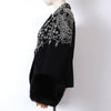 Fox Sleeve Crystal Decorated Black Blazer - BEYAZURA.COM