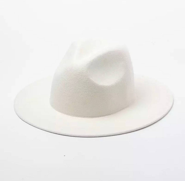 Genuine Australian Wool Felt Hats In Ivory - BEYAZURA.COM