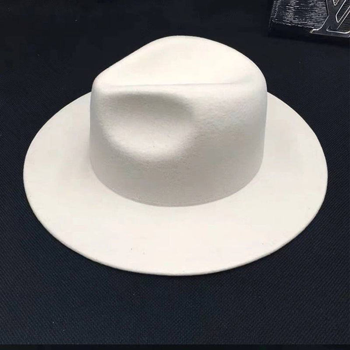 Genuine Australian Wool Felt Hats In Ivory - BEYAZURA.COM