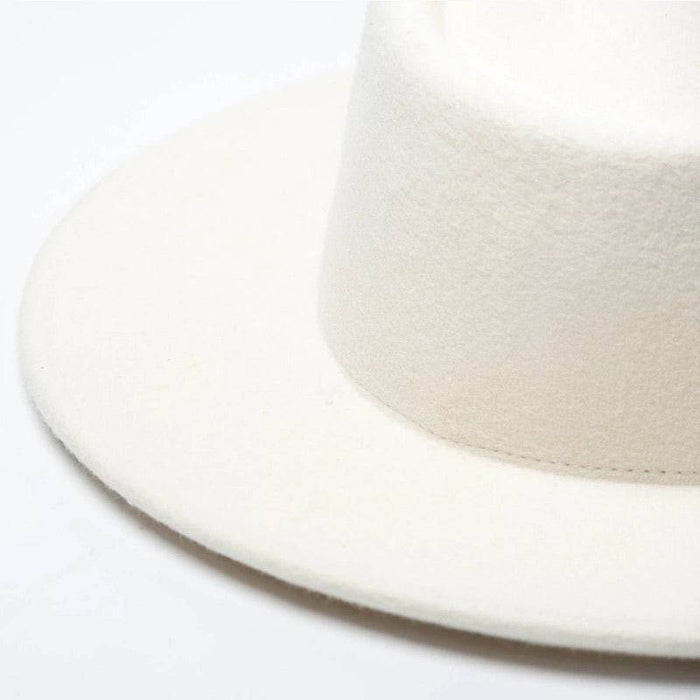Genuine Australian Wool Felt Hats In Ivory - BEYAZURA.COM