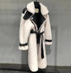 Genuine Sheep Shearing Fur Wool Coat - BEYAZURA.COM