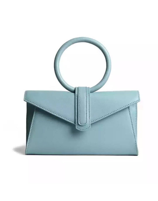Geometrical Genuine Leather Handbag - BEYAZURA.COM