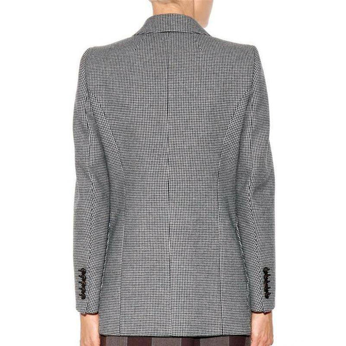 Gray Tailored Plaid Blazer Dress - BEYAZURA.COM