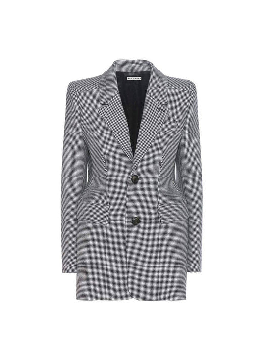 Gray Tailored Plaid Blazer Dress - BEYAZURA.COM