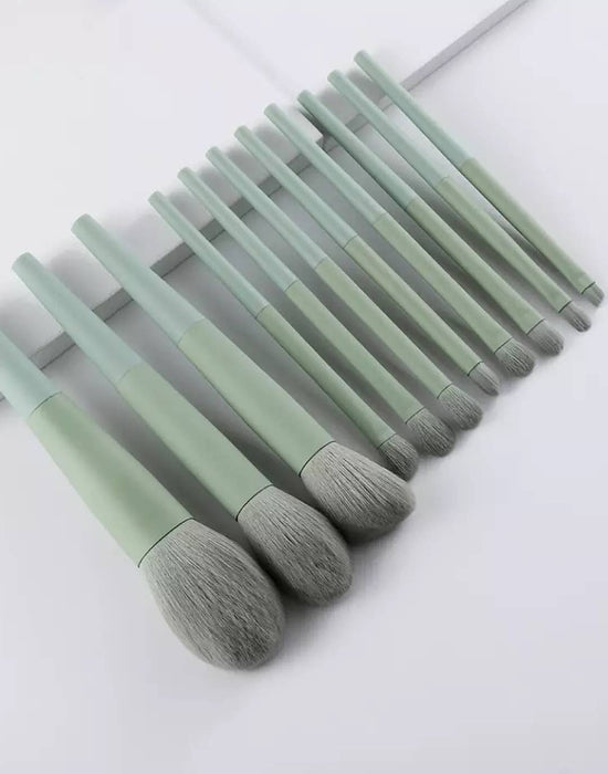 Green Makeup Brush Set - BEYAZURA.COM