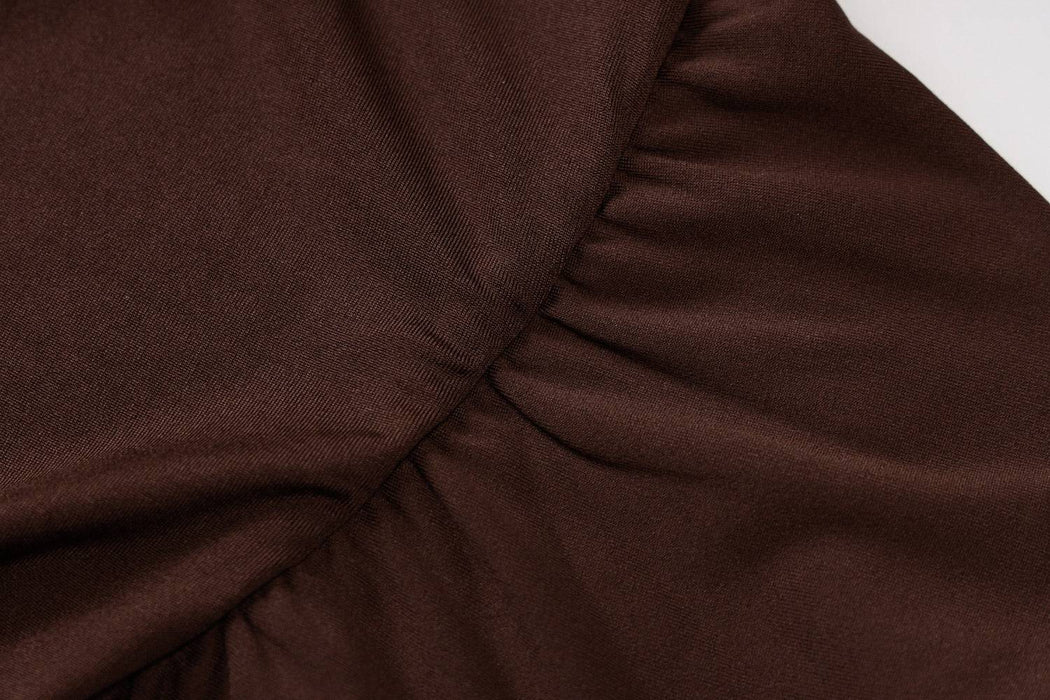 Halter Neck Long Sleeve Bodysuit - BEYAZURA.COM