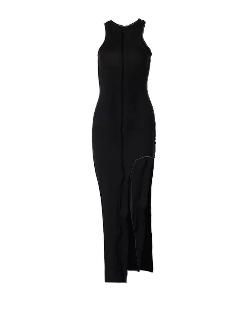 High Slit Bodycon T-shirt Dress Beyazura.com High Slit Bodycon T-shirt Dress Beyazura.com