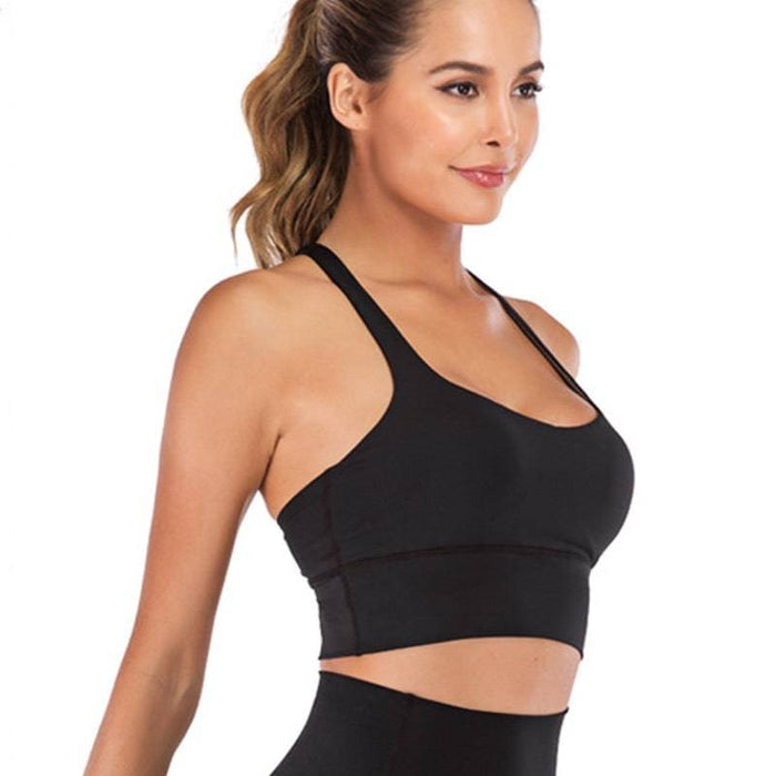 High Waisted Leggings Crop Bra Top Two Piece Fitness Set - BEYAZURA.COM