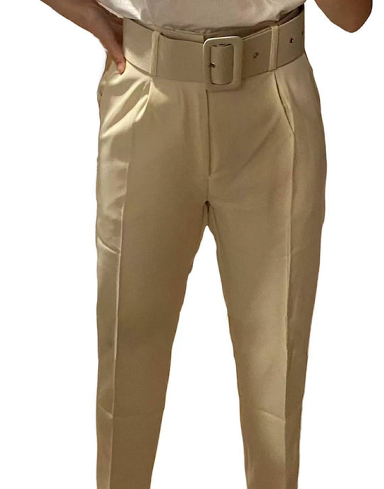 High Waisted Office Style Slim Pants - BEYAZURA.COM