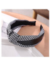 Houndstooth Pattern Wide Knot Headbands - BEYAZURA.COM
