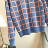Knit Plaid Skirt and Pullover Two Piece Set - BEYAZURA.COM