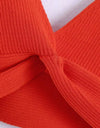 Knit Rib Bra Top Ankle Length Skirt Set - BEYAZURA.COM