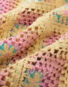 Knitted Geometric Pattern Short Dress - BEYAZURA.COM