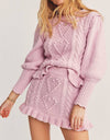 Knitted Pullover and Short Skirt Set - BEYAZURA.COM