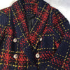 Knitted Tweed Slim Blazer - BEYAZURA.COM