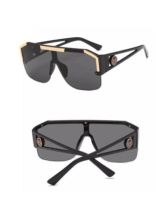 Ladies Oversized Rectangular Frame Sunglasses - BEYAZURA.COM