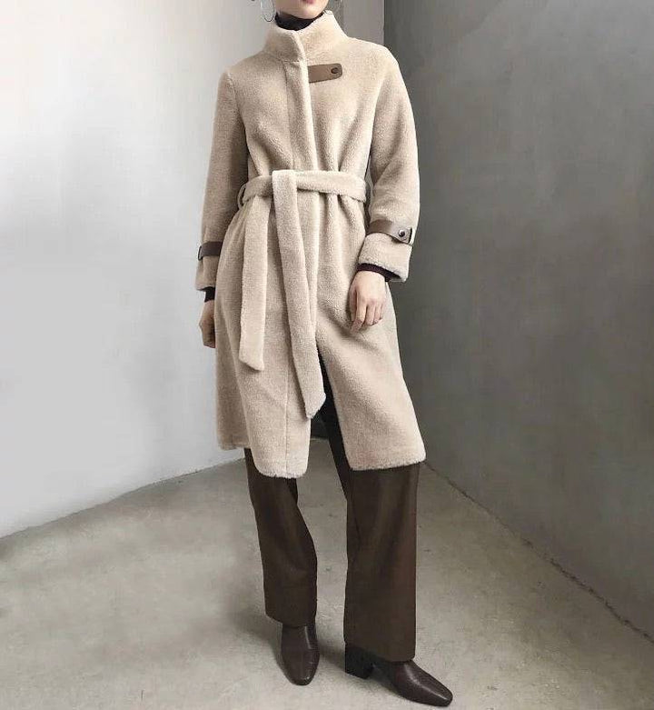Genuine Sheep Shearing Fur Wool Coat main image 0