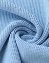 Light Blue Gold Button Chain Knitted Cardigan Dress - BEYAZURA.COM