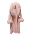 Long Wool Coat With Fox Fur Collar - BEYAZURA.COM