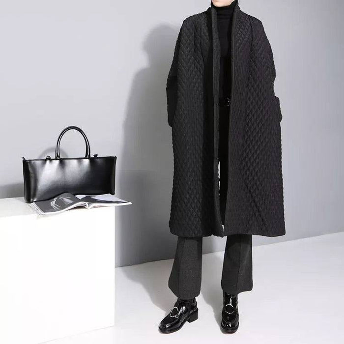 Loose Fit Long Coat - BEYAZURA.COM