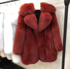 Lux Thick Fox Fur Coat - BEYAZURA.COM