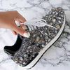 Luxury Glam Crystallized Sparkly Sneakers - BEYAZURA.COM