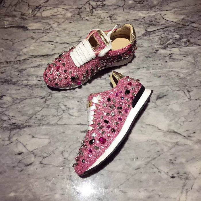 Luxury Glam Crystallized Sparkly Sneakers - BEYAZURA.COM