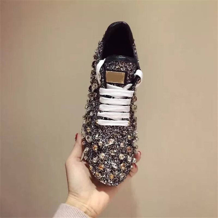 Luxury Glam Crystallized Sparkly Sneakers - BEYAZURA.COM