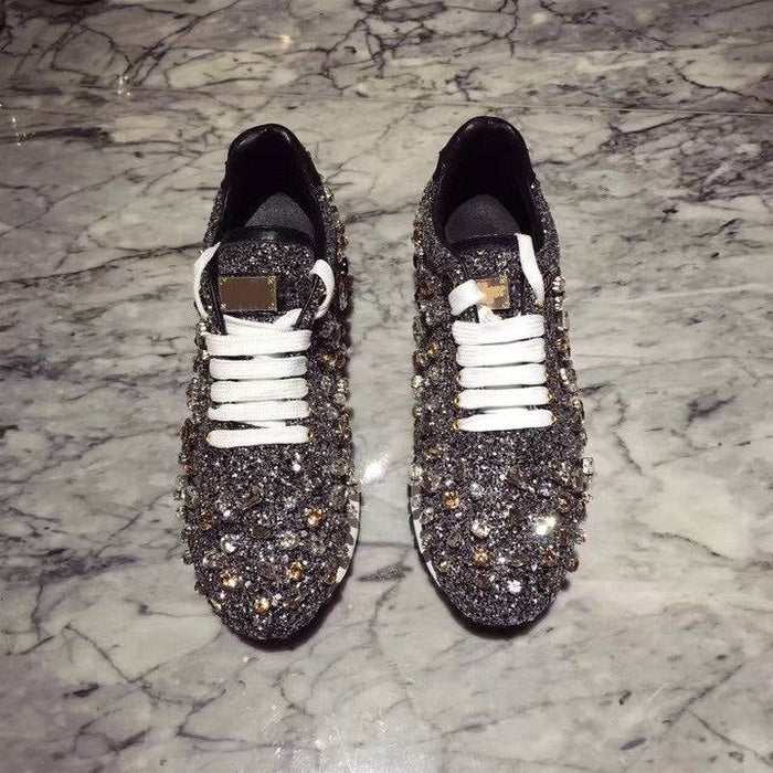 Luxury Glam Crystallized Sparkly Sneakers - BEYAZURA.COM