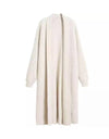 Maxi Mohair Faux Mink Cashmere Oversized Cardigan In Brown - BEYAZURA.COM