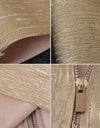 Metallic Gold Cutout Bandage Dress - BEYAZURA.COM