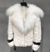 Mongalian Lamb Fur Sheepskin Leather Belted Coat - BEYAZURA.COM